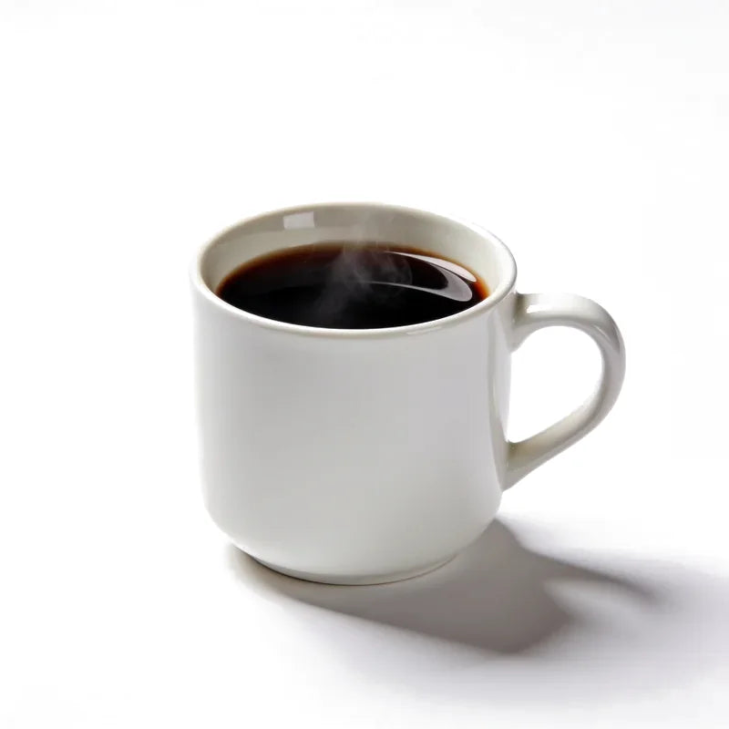A mug of home-brewed black coffee
