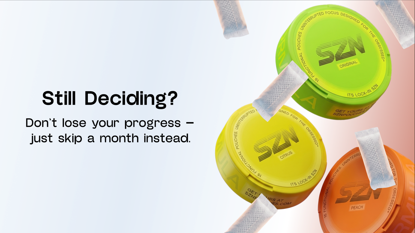 Still deciding? Don't lose your progress — just skip a month instead.